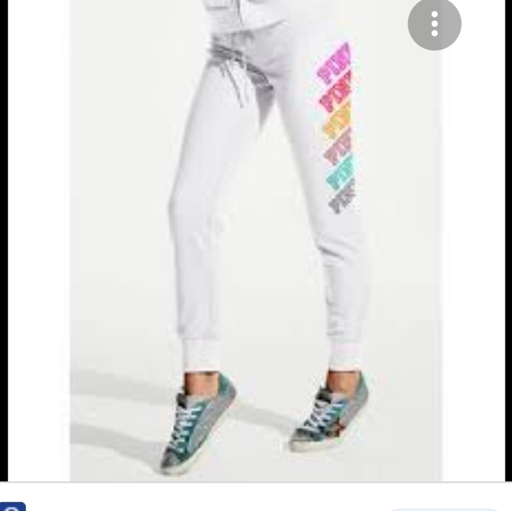 NWT Victoria's Secret Pink neon sweatpants